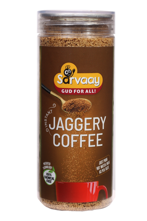 Sarvaay 200gm Organic Jaggery Coffee Powder jar, perfect for Gur Coffee and Coffee with Jaggery