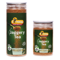 Two Sarvaay Organic Jaggery Tea Powder jars 200gm and 100gm pack, natural powdered jaggery for tea.